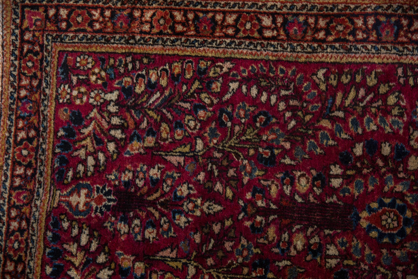 2.5x5 Vintage Fine American Sarouk Rug Runner