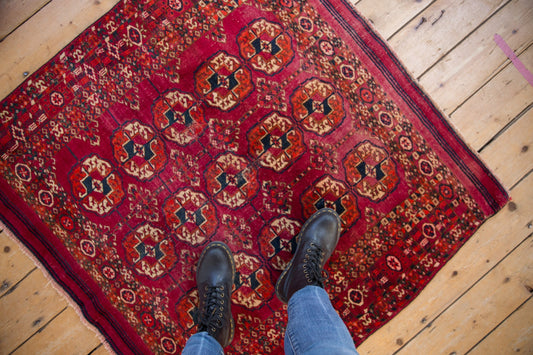 3.5x4 Vintage Turkmen Square Rug