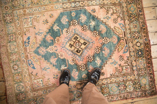 4.5x5 Vintage Anatolian Square Rug