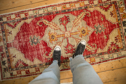 2.5x5.5 Vintage Distressed Oushak Rug Runner