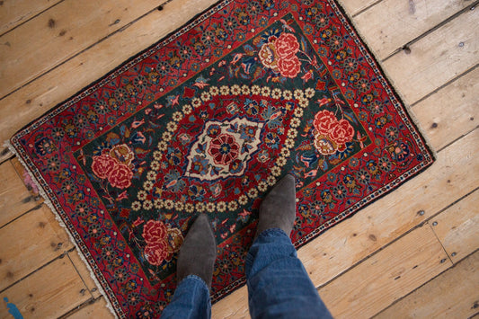 2x3 Vintage Fine Kashan Rug Mat