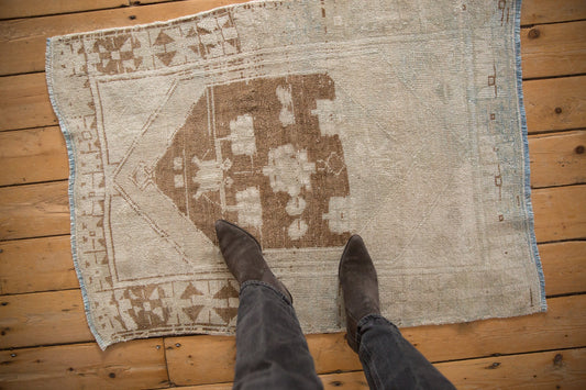 3x4 Vintage Distressed Oushak Square Rug