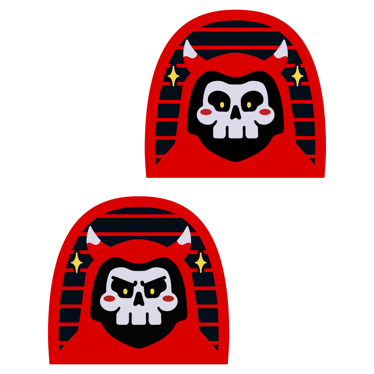 Conflicted - Red Reaper Embroidered Keychain