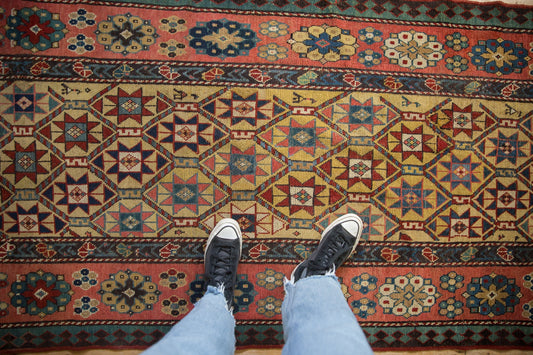 4x11.5 Antique Kazak Rug Runner