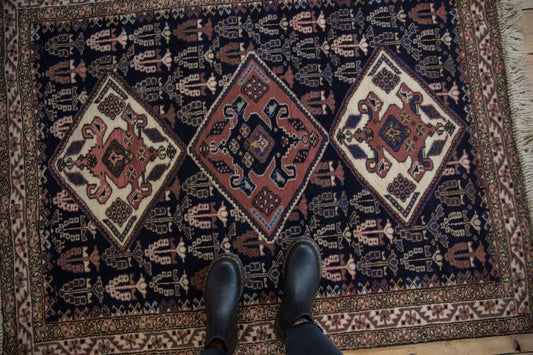 4x5 Vintage Ardebil Rug