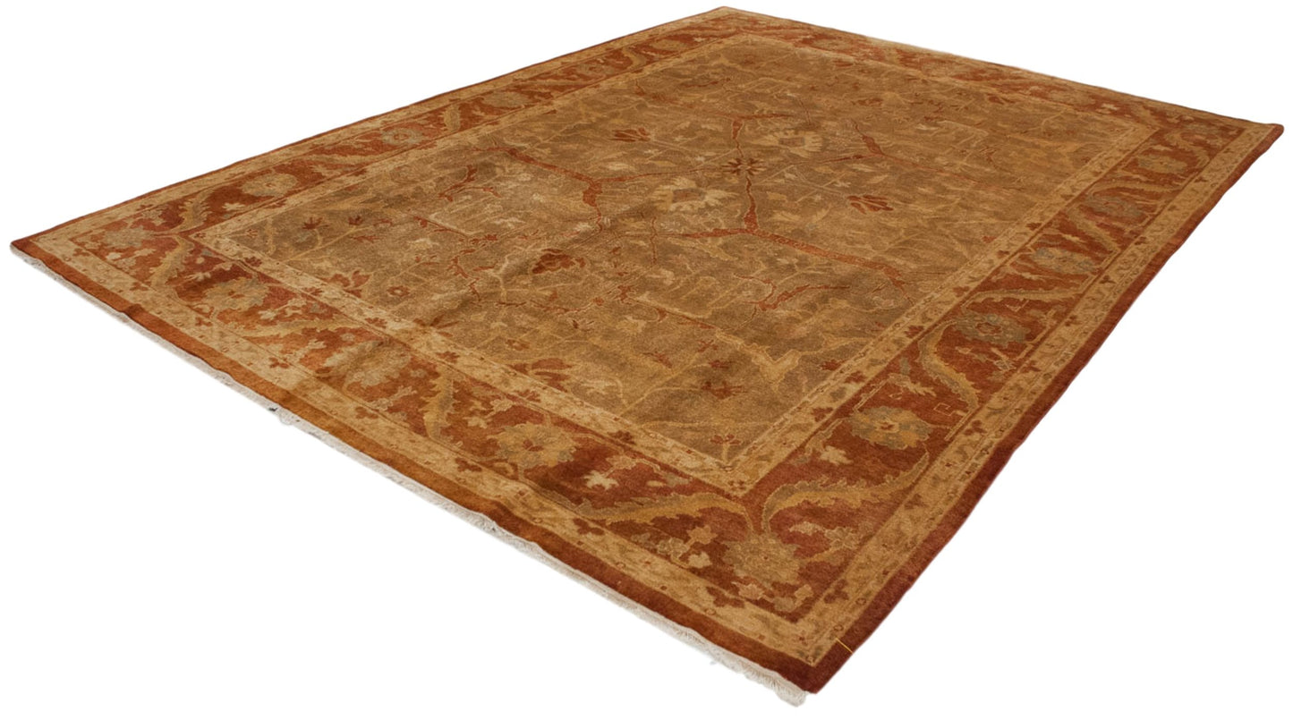 RESERVED 10x13.5 New Gold Wash Indian Oushak Design Carpet