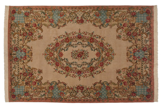 8x11.5 Vintage Bulgarian Aubusson Design Carpet