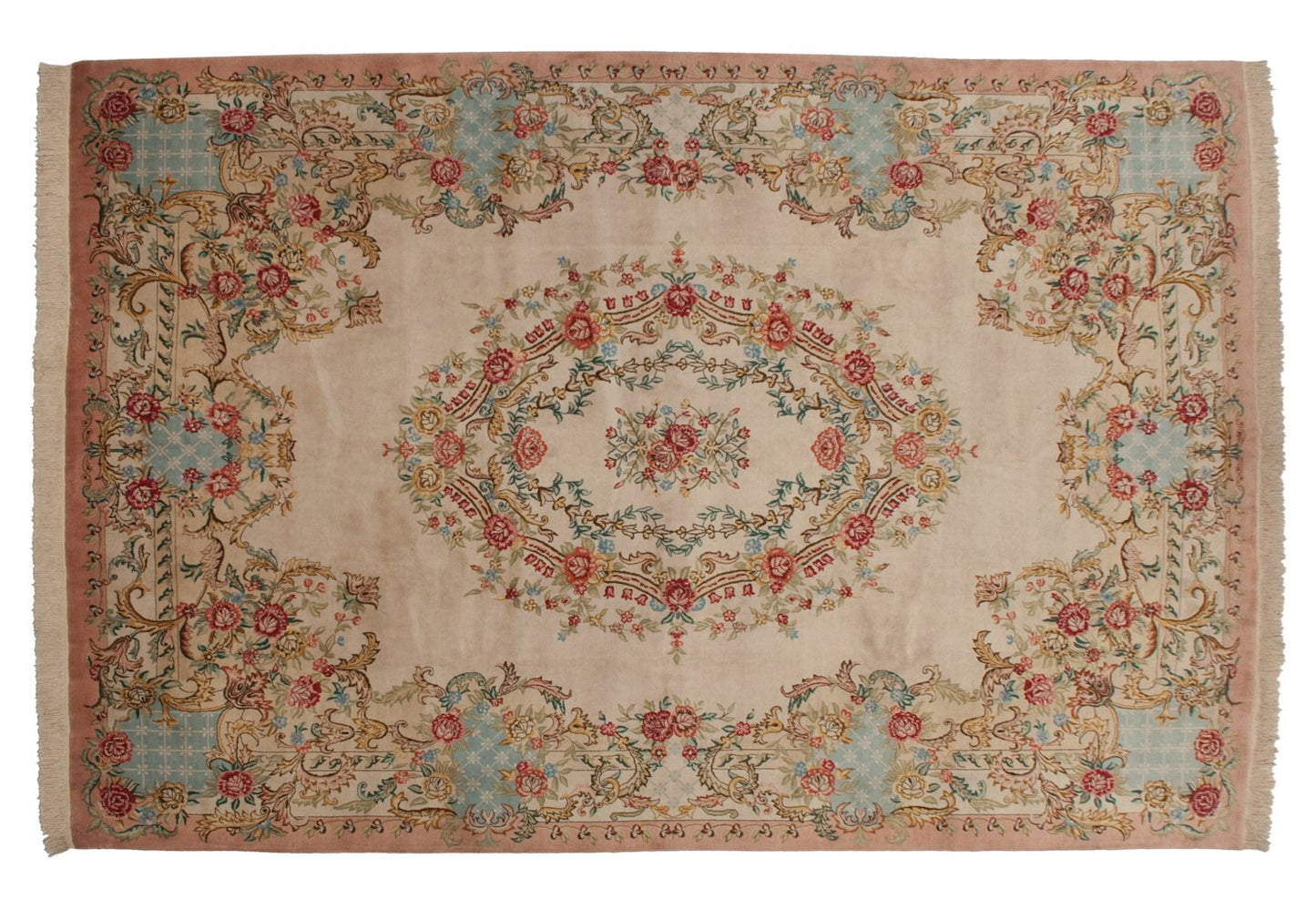 8x11.5 Vintage Bulgarian Aubusson Design Carpet