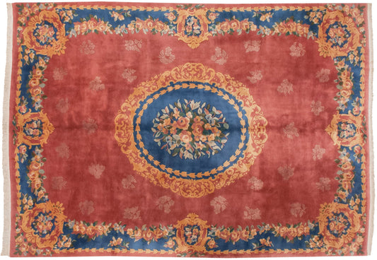 9.5x13.5 Vintage Japanese Aubusson Design Carpet