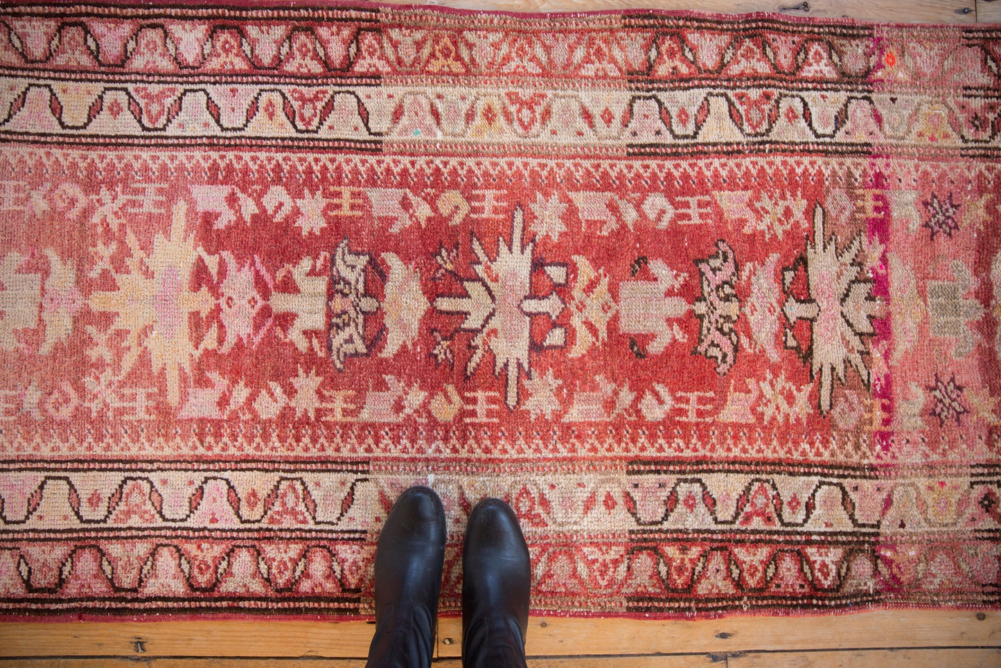3x13.5 Vintage Distressed Kurd Rug Runner