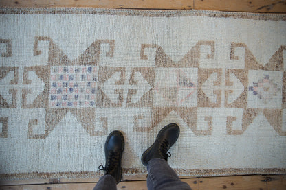 3x11.5 Vintage Distressed Kurd Rug Runner