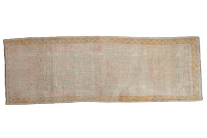 3.5x9.5 Vintage Distressed Oushak Rug Runner