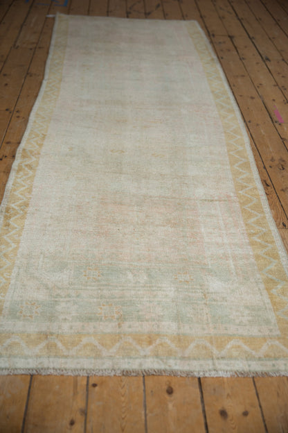 3.5x9.5 Vintage Distressed Oushak Rug Runner