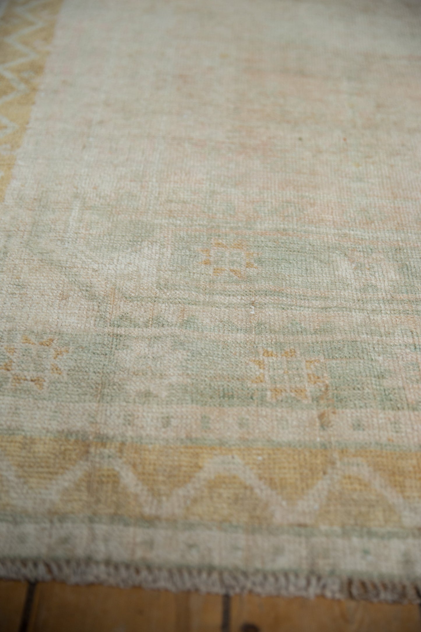 3.5x9.5 Vintage Distressed Oushak Rug Runner