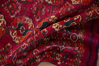 3.5x4 Vintage Turkmen Square Rug
