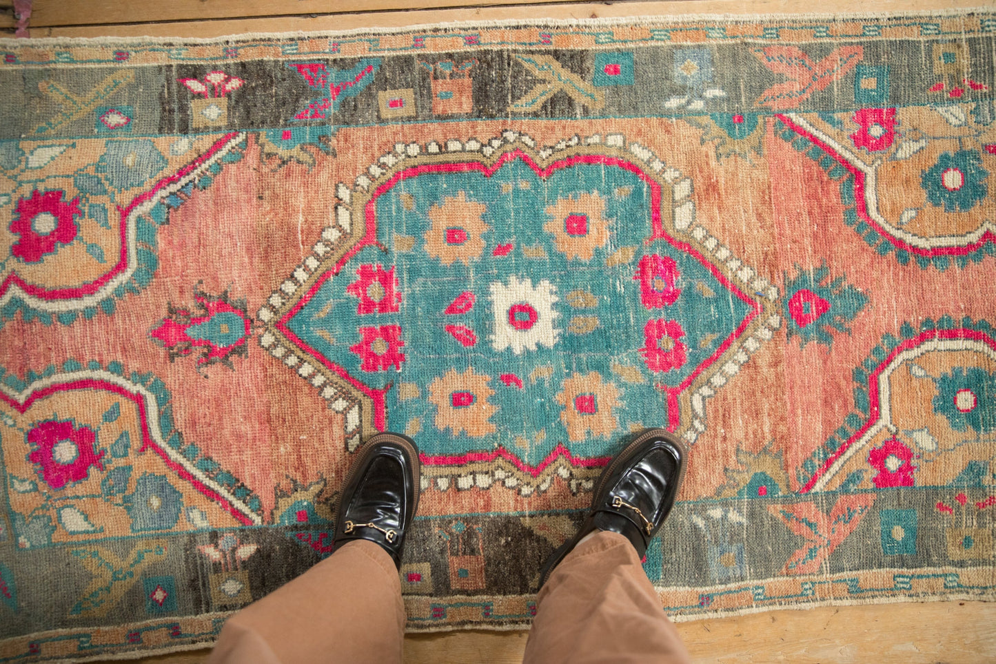 3x5.5 Vintage Distressed Oushak Rug