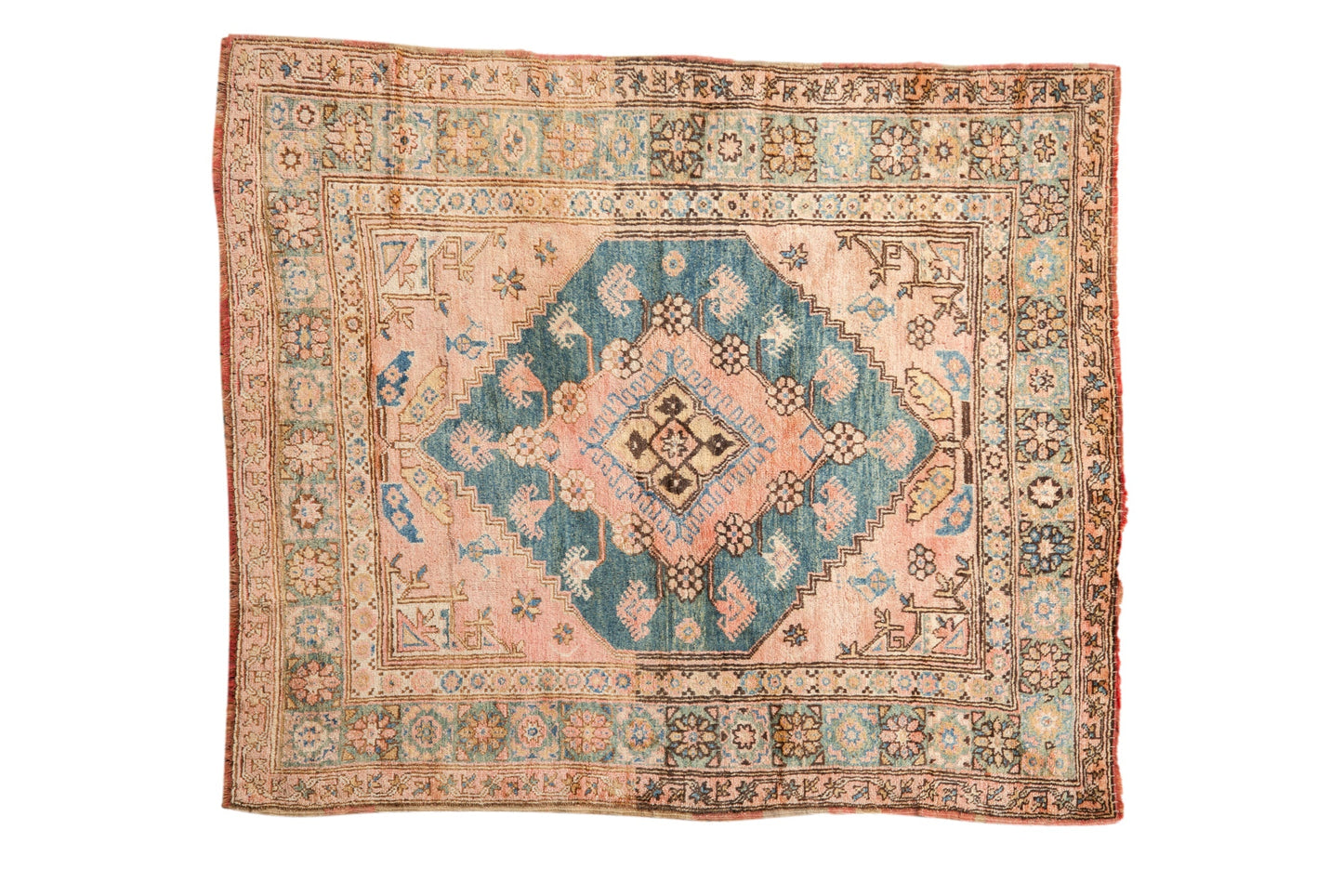 4.5x5 Vintage Anatolian Square Rug