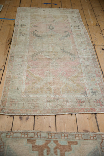 2.5x5.5 Vintage Distressed Oushak Rug Runner