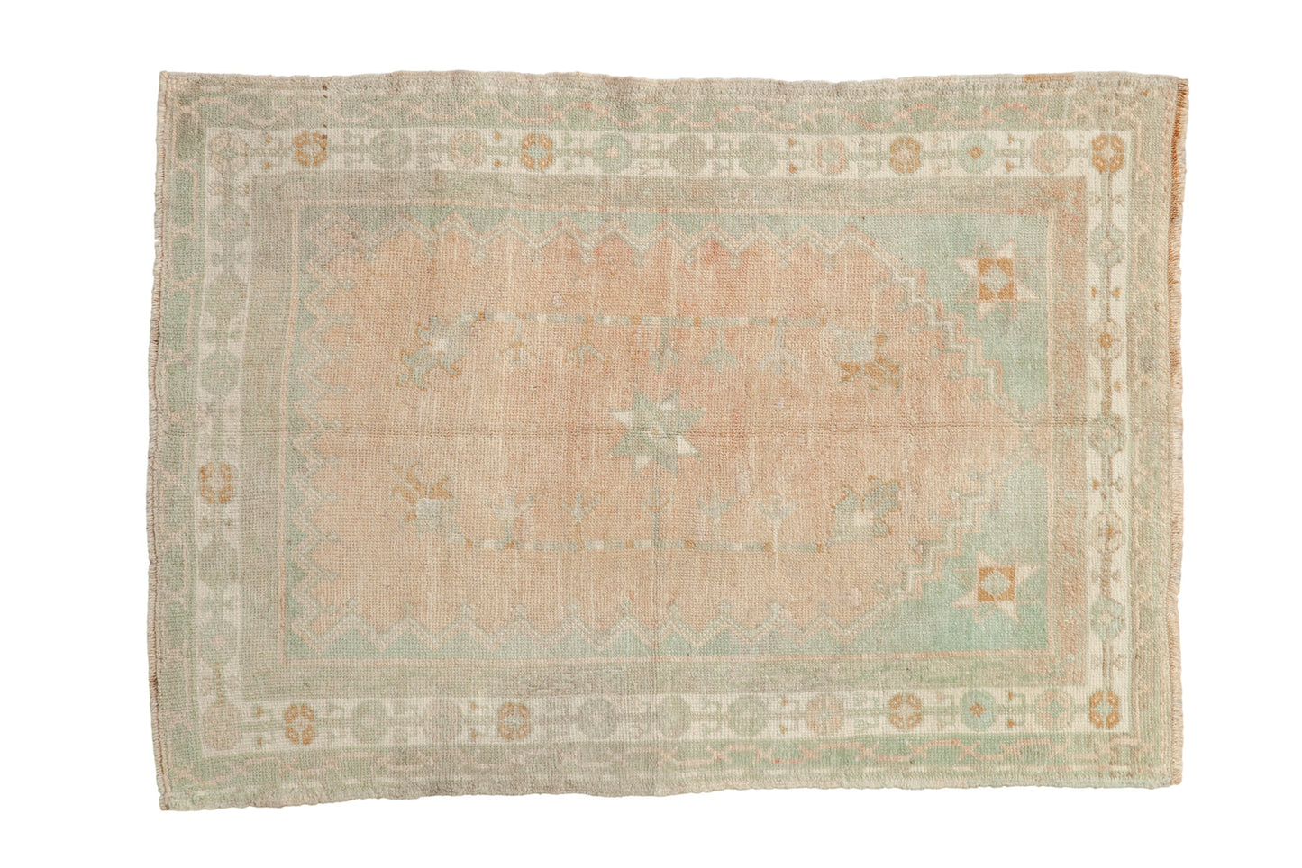 3x4 Vintage Distressed Oushak Square Rug