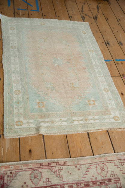 3x4 Vintage Distressed Oushak Square Rug