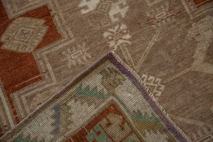 3.5x9.5 Vintage Distressed Kars Rug Runner