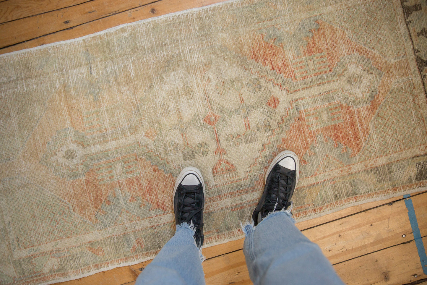 2.5x5.5 Vintage Distressed Oushak Rug Runner