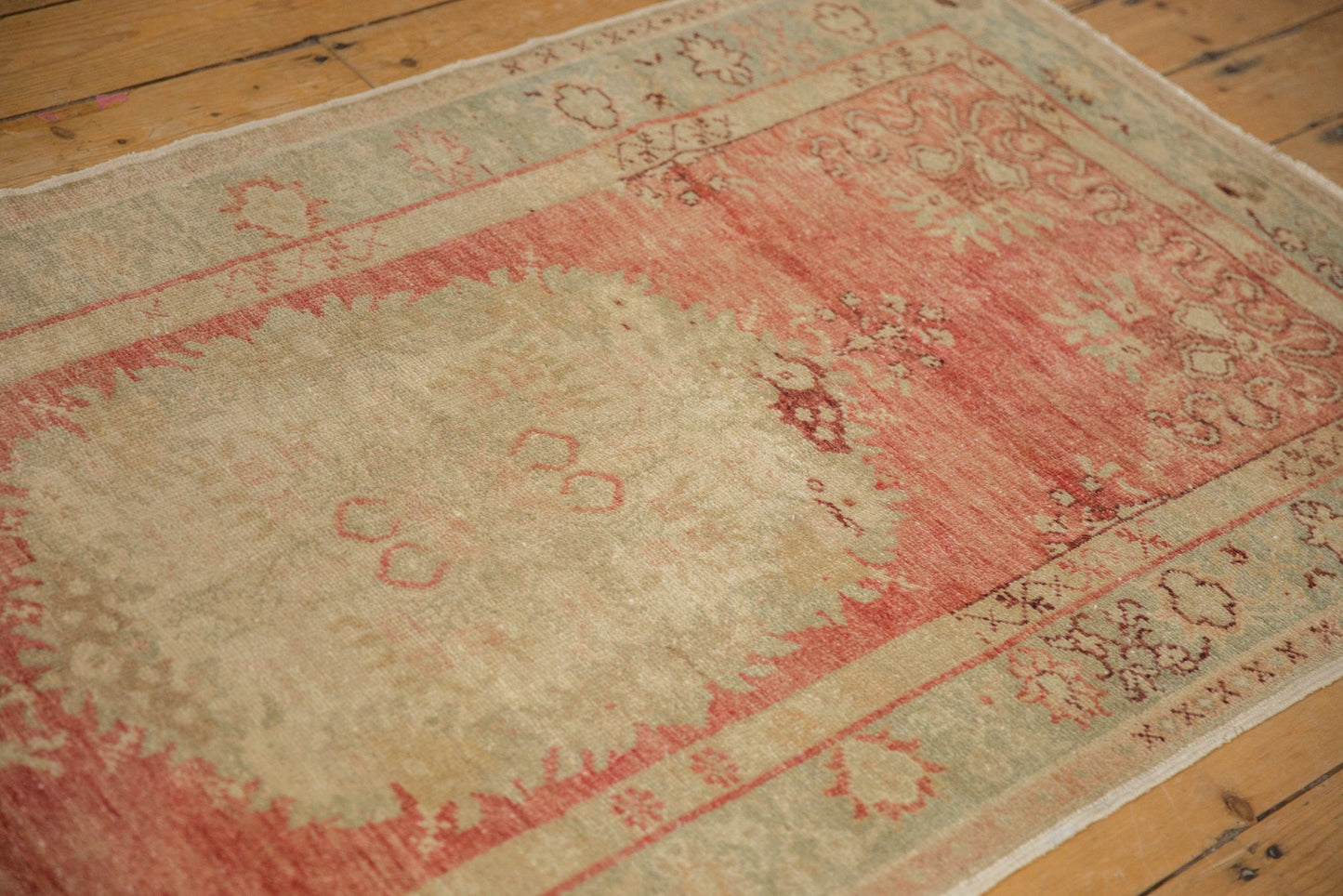 3x6.5 Vintage Distressed Oushak Rug Runner
