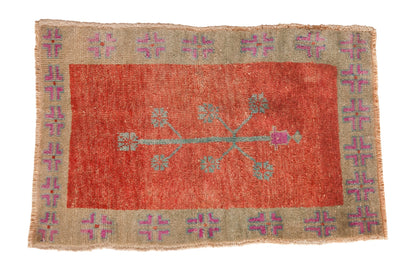 2x3.5 Vintage Distressed Oushak Rug