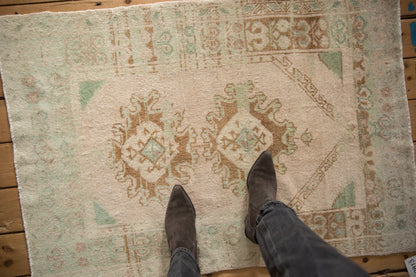 3x4 Vintage Distressed Oushak Square Rug