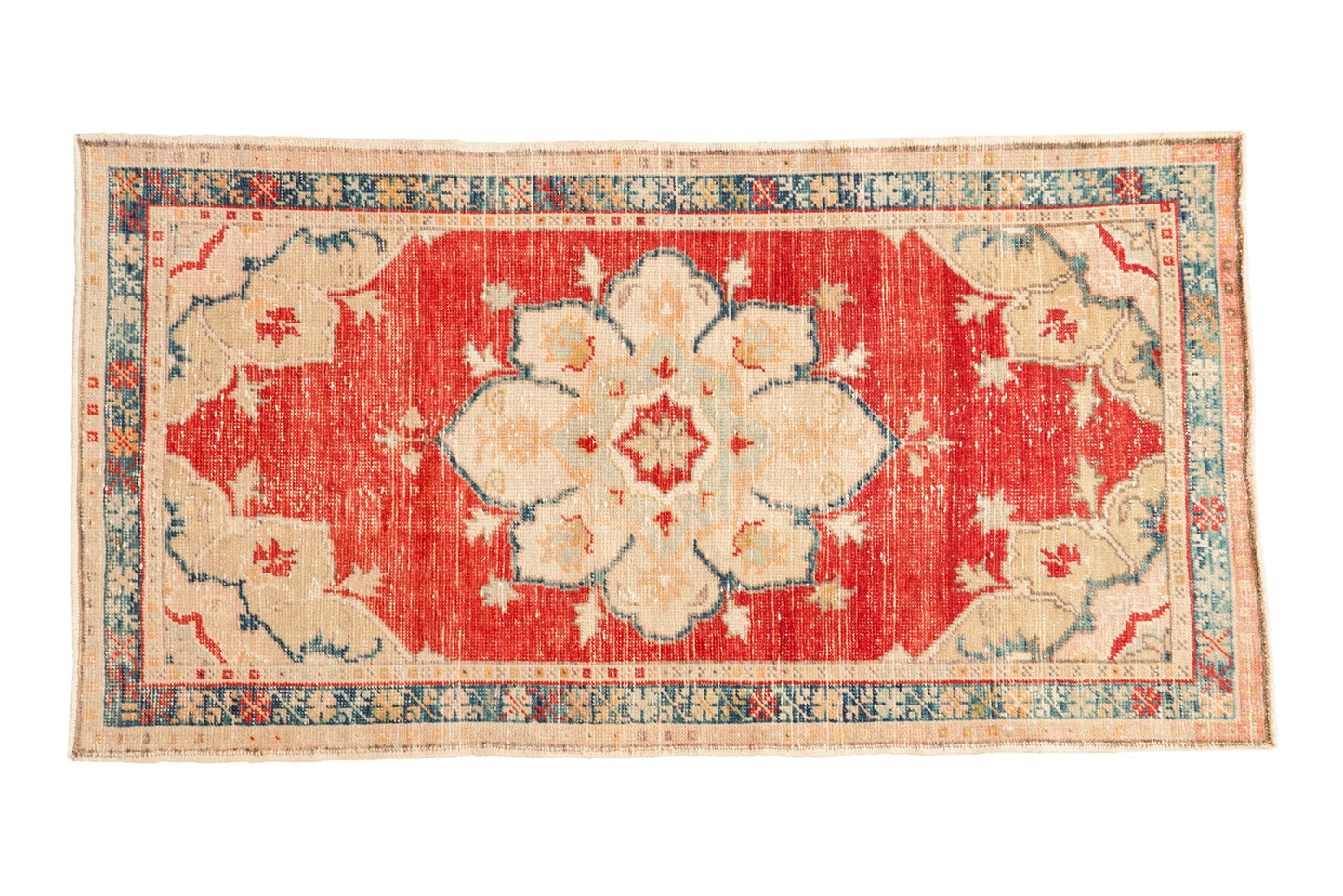 2.5x5 Vintage Distressed Oushak Rug Runner