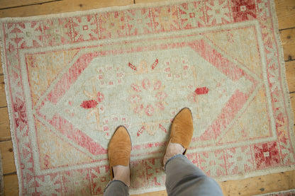 2.5x4 Vintage Distressed Oushak Rug