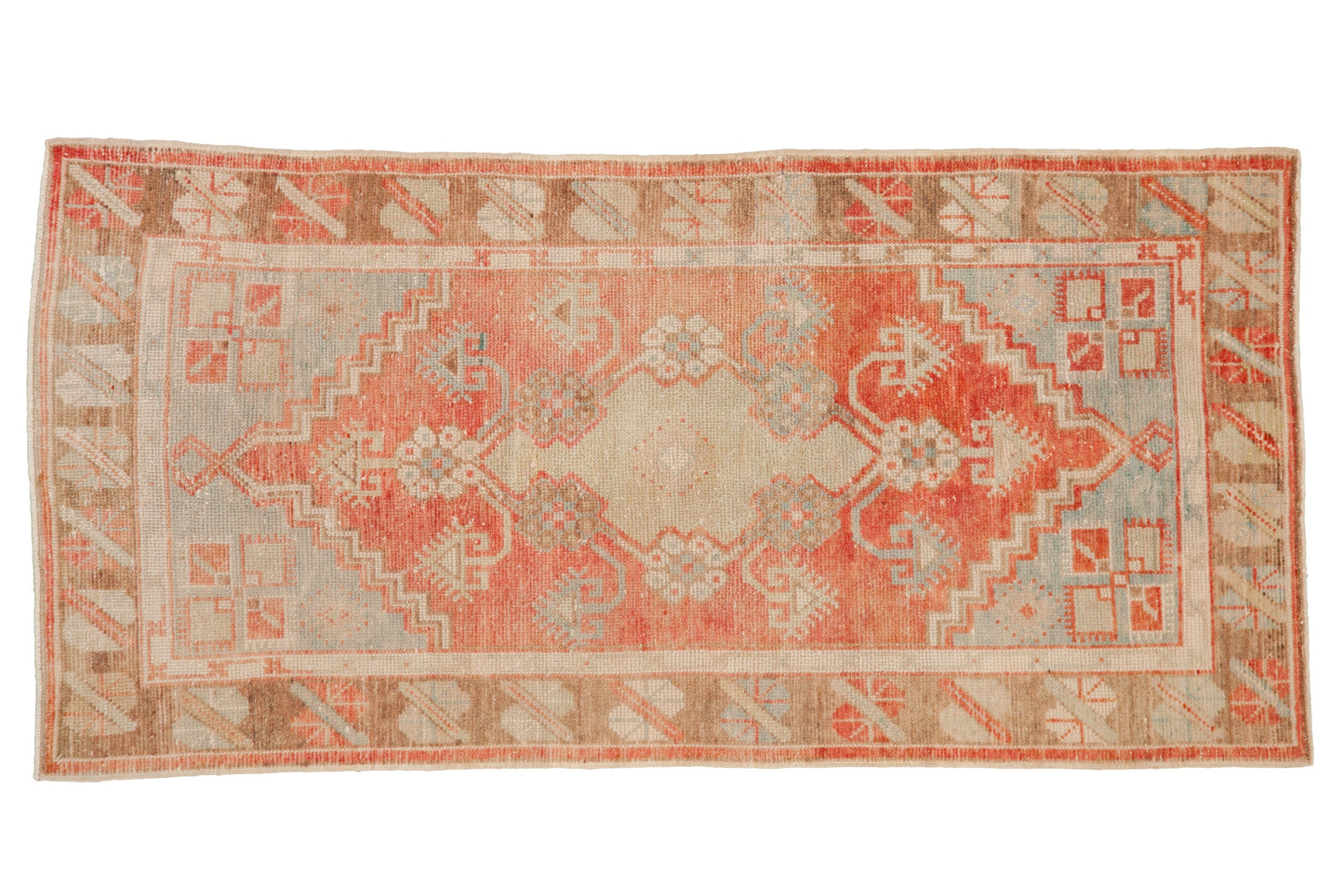 2.5x5 Vintage Distressed Oushak Rug Runner