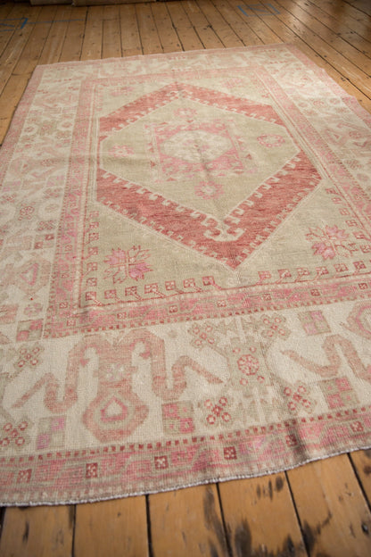6x8.5 Vintage Distressed Oushak Carpet