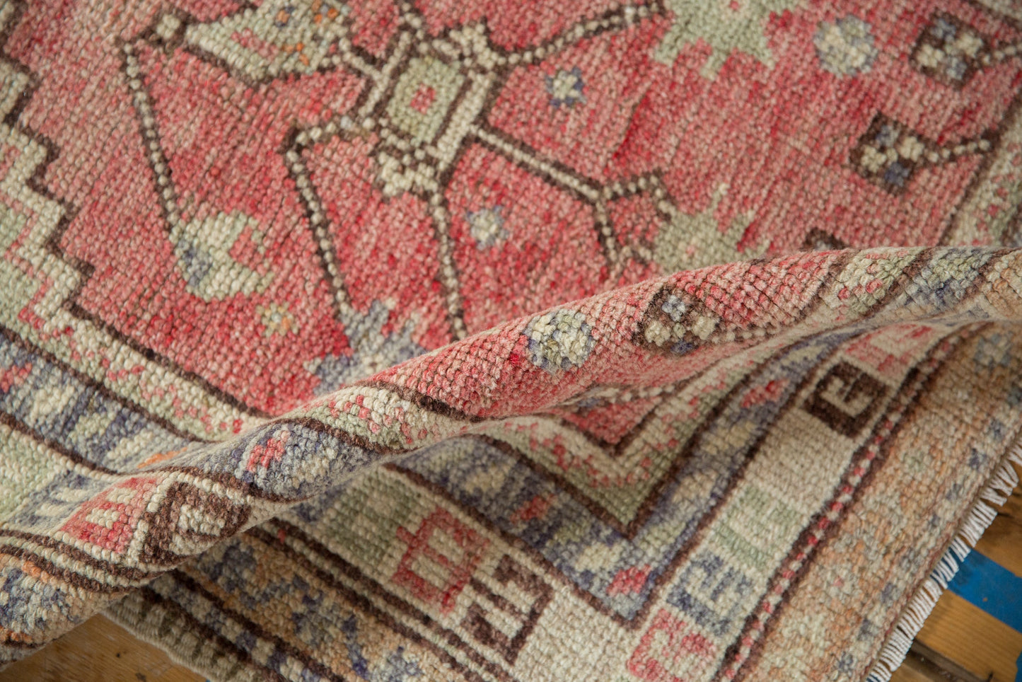 2.5x3 Vintage Distressed Oushak Square Rug