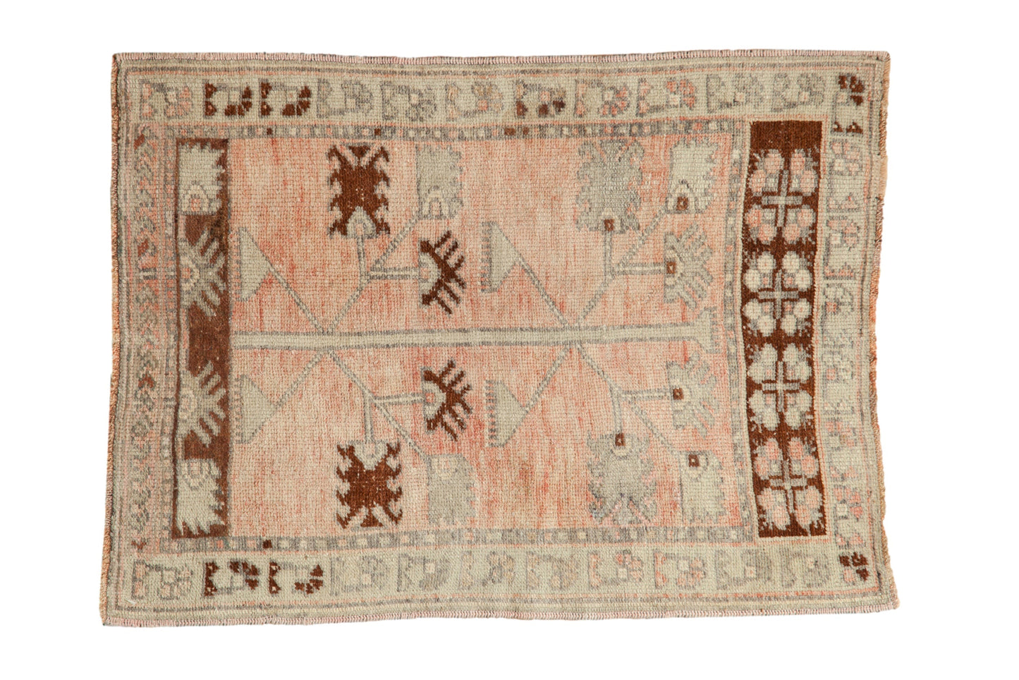 2.5x3.5 Vintage Distressed Oushak Rug