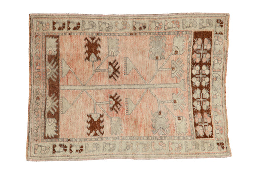 2.5x3.5 Vintage Distressed Oushak Rug