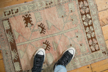 2.5x3.5 Vintage Distressed Oushak Rug