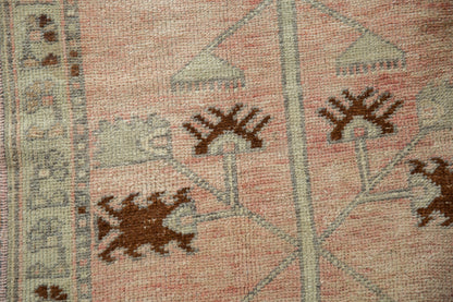 2.5x3.5 Vintage Distressed Oushak Rug