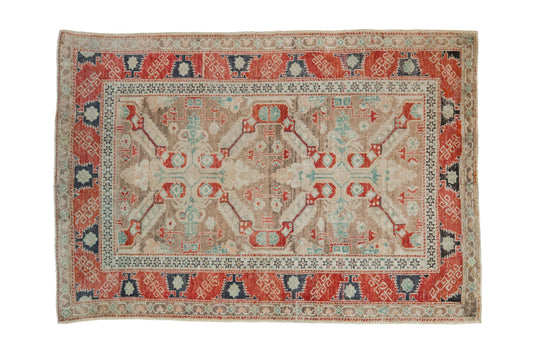 4x5.5 Vintage Distressed Anatolian Rug