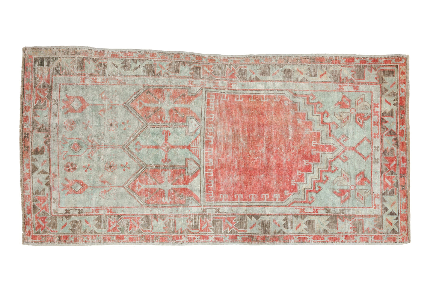 2.5x5 Vintage Distressed Oushak Rug Runner