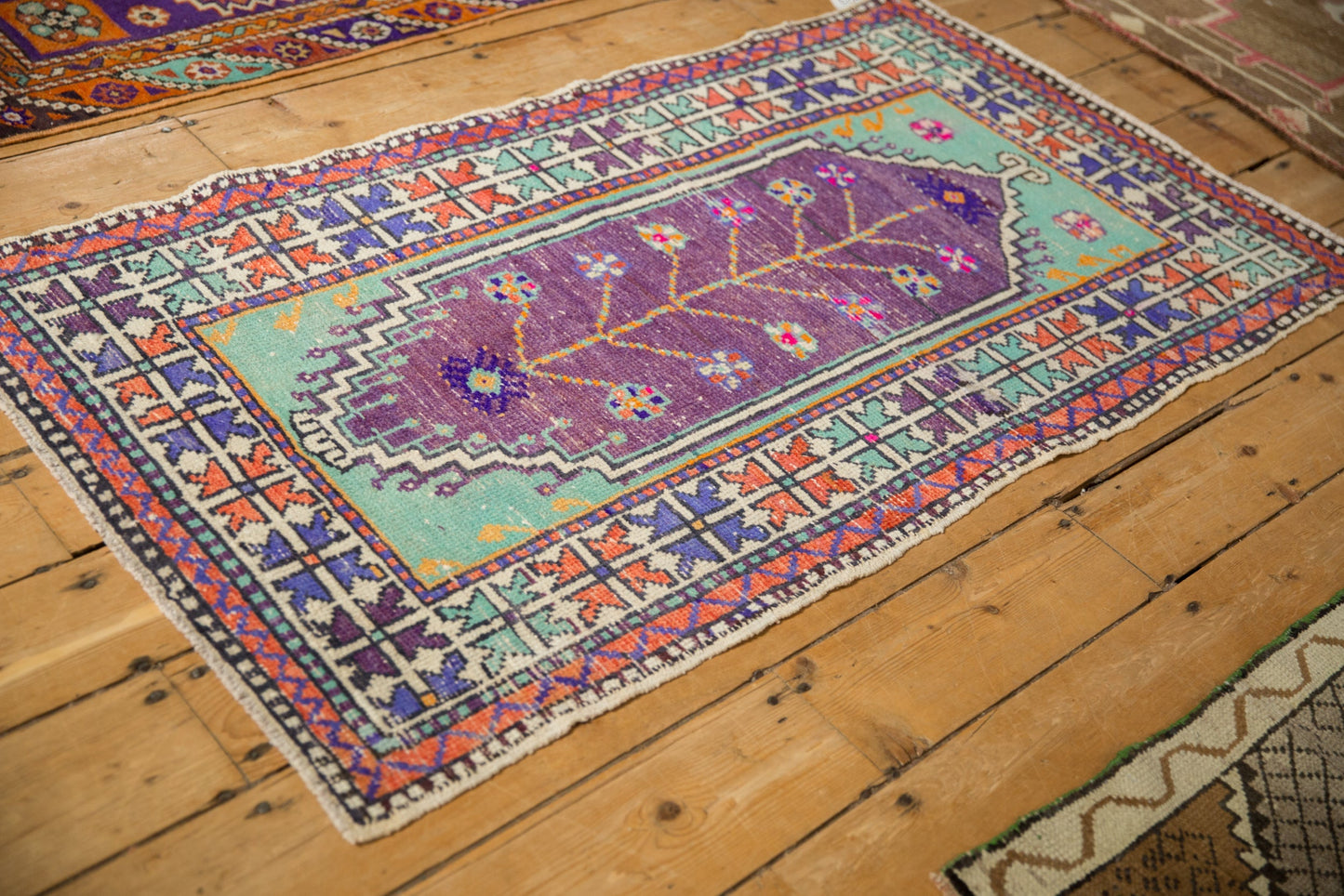 2.5x5 Vintage Distressed Oushak Rug Runner