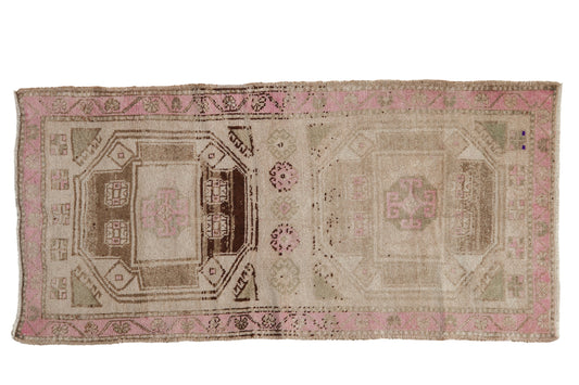 2.5x5.5 Vintage Distressed Kurd Rug Runner