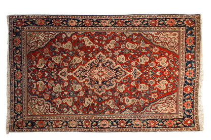 4x7 Vintage Sarouk Rug