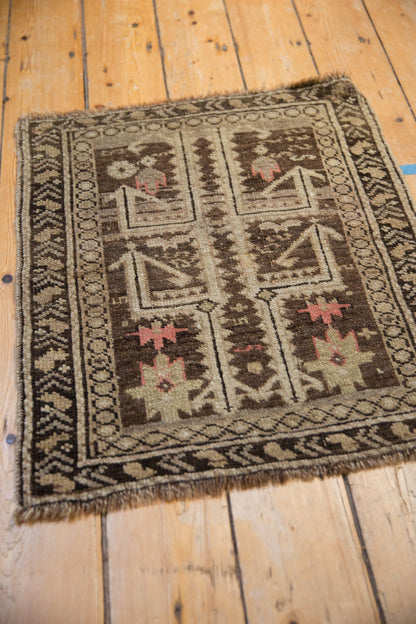 2x2.5 Antique Caucasian Square Rug Mat