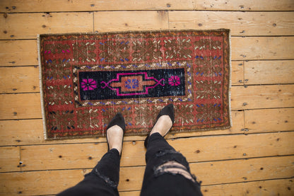 2x3.5 Vintage Distressed Oushak Rug