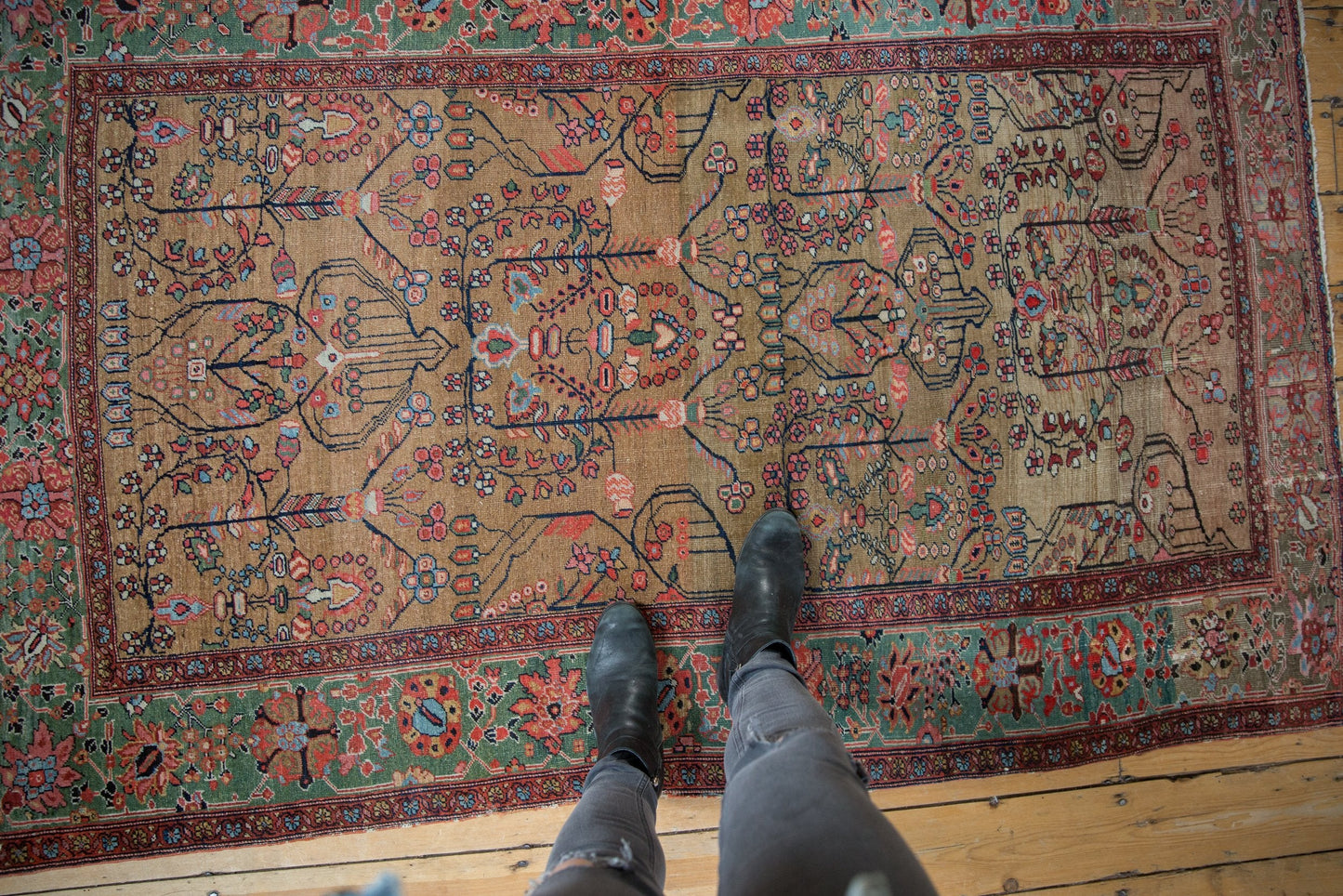 4x6.5 Antique Farahan Sarouk Rug