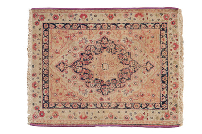 2x2.5 Antique Kerman Square Rug Mat