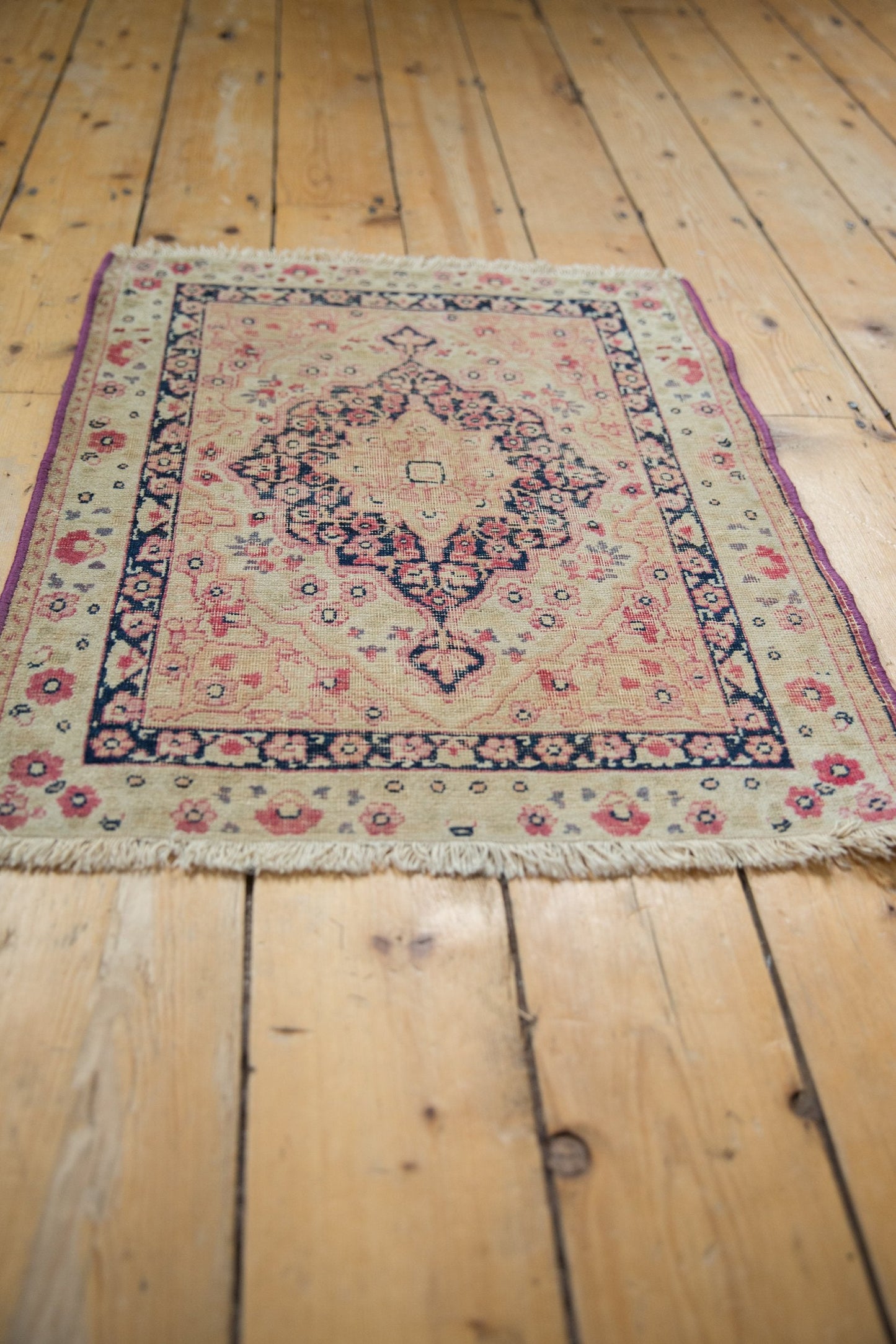 2x2.5 Antique Kerman Square Rug Mat