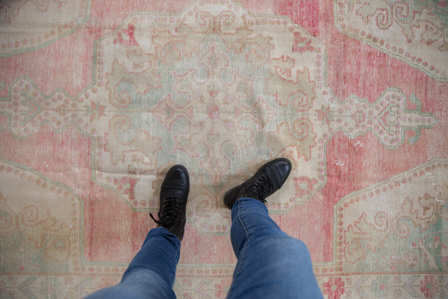 4.5x8 Vintage Distressed Oushak Rug Runner