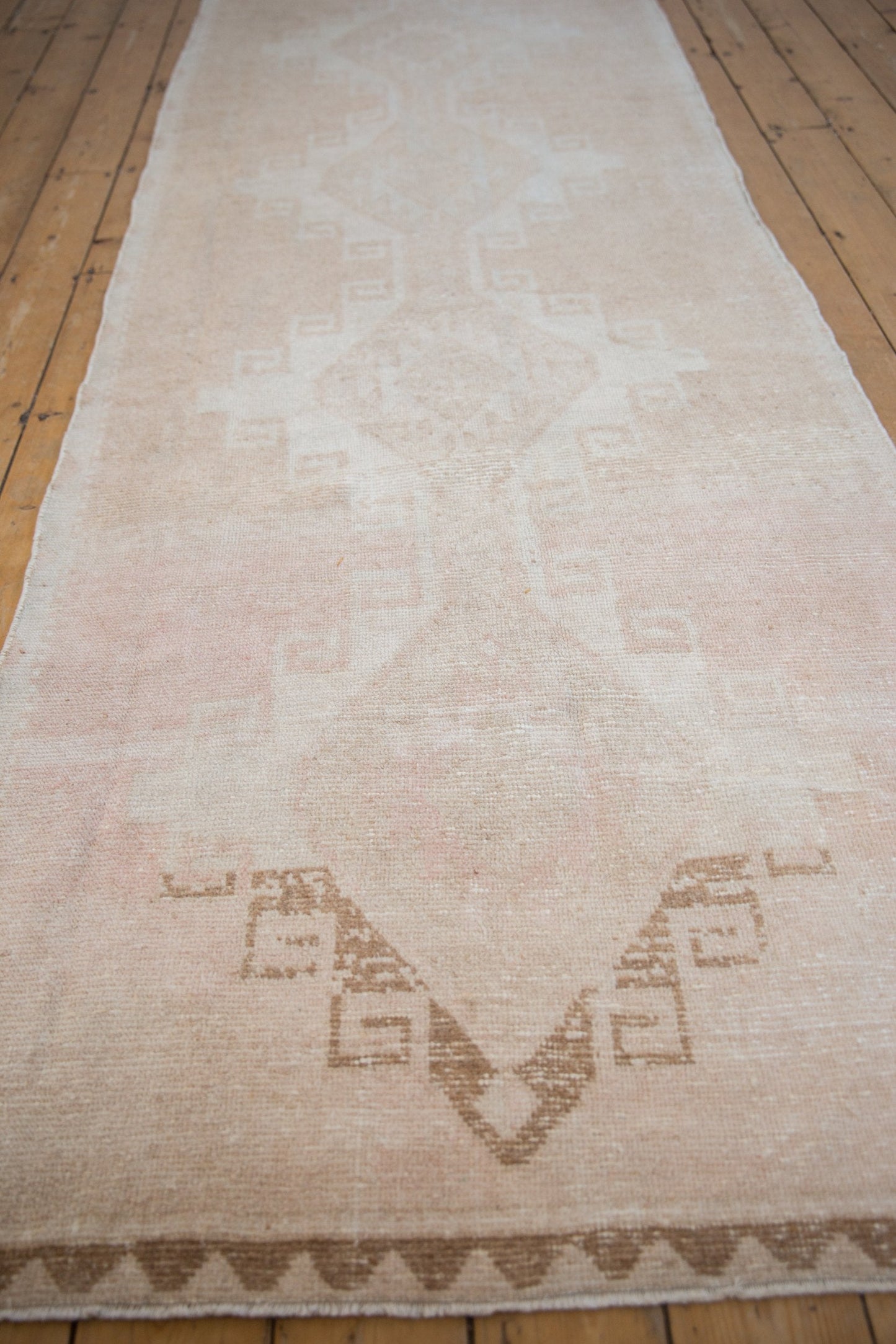 3.5x12.5 Vintage Distressed Oushak Rug Runner
